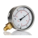 RS PRO 100 mm Stainless Steel Bottom Entry BSPM Pressure Gauge G 3/8, 1 bar 188-992