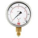RS PRO 100 mm G 3/8 in BSPM Stainless Steel Case Pressure Gauge 60 psi 189-002