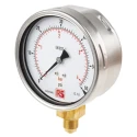 RS PRO 100 mm G 3/8 in BSPM Stainless Steel Case Pressure Gauge 60 psi 189-002