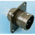 Souriau Sunbank by Eaton Copper Alloy Straight 6 Way Panel Mount MIL Spec Circular Connector 85102E106P5016