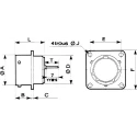 Souriau Sunbank by Eaton Copper Alloy Straight 6 Way Panel Mount MIL Spec Circular Connector 85102E106P5016