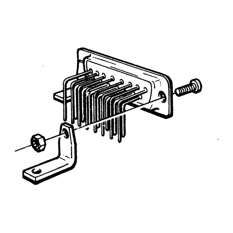 HARTING Metal D-Sub Series Bracket for Use with D-Sub Connector 37 Contacts 09670009910