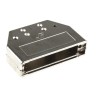 Amphenol Communications Solutions Die Cast Zinc Straight D-Sub Backshell, 50 Contacts, Nickel Plated, Series 8655MH5011LF