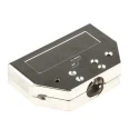Amphenol Communications Solutions Die Cast Zinc Straight D-Sub Backshell, 50 Contacts, Nickel Plated, Series 8655MH5011LF
