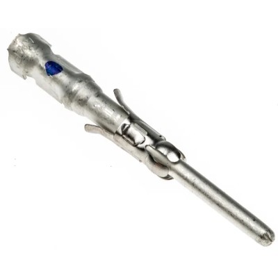 TE Connectivity Male Crimp Circular Connector Contact, Contact Size 16, Wire Size 15, 18AWG, 250V, 13A, Tin Plated 163082-1