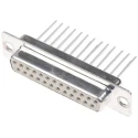 HARTING D-Sub 25 Way Straight 2.76 mm Pitch Panel Mount D-Sub Connector with Flange Female 09670254707