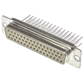 HARTING D-Sub Connector Panel Mount Female 50 Contacts 2.76 mm Pitch Metal Housing 1kV 7.5A 09670504707