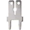 Keystone Black Uninsulated Male Spade Connector Crimp 6.35 x 0.81 mm Tab Size 1282