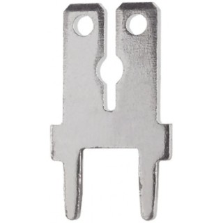 Keystone Black Uninsulated Male Spade Connector Crimp 6.35 x 0.81 mm Tab Size 1282