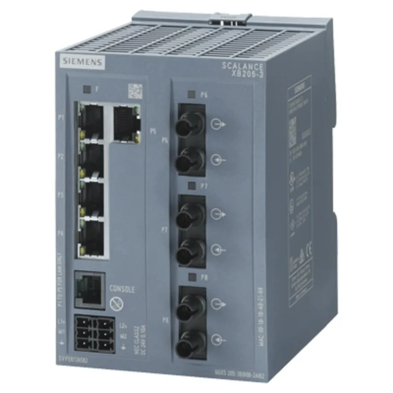 Siemens Managed Ethernet Switch PROFINET Communications Protocol 5 RJ45 Ports 6GK5205-3BB00-2AB2