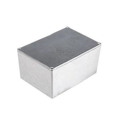 RS PRO Silver Silver Lid Aluminium Alloy Enclosure IP65 54.9 mm x 115 mm x 89.9 mm 161-0932