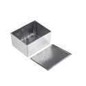 RS PRO Silver Silver Lid Aluminium Alloy Enclosure IP65 54.9 mm x 115 mm x 89.9 mm 161-0932