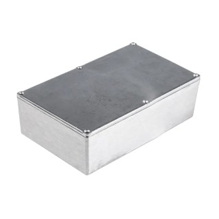 RS PRO Silver Silver Lid Aluminium Alloy Enclosure, IP65, 54.9 mm x 171 mm x 120.9 mm 161-0933
