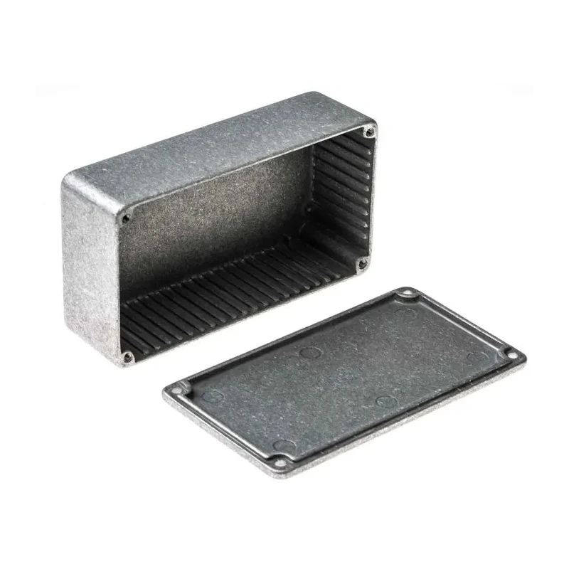 RS PRO Silver Silver Lid Die Cast Aluminium Shielded General Purpose Enclosure IP54 39.8 mm x 120 mm x 65.5 mm IP54