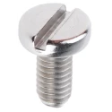RS PRO Slot Pan Stainless Steel Machine Screw 8 mm M4 189-361