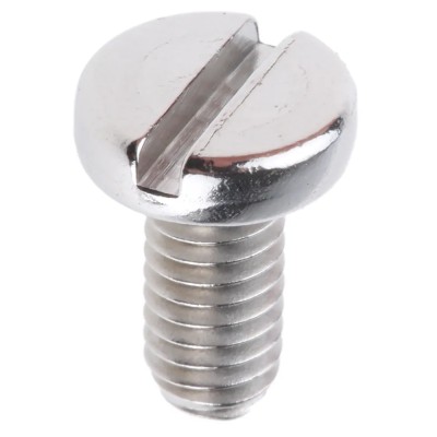 RS PRO Slot Pan Stainless Steel Machine Screw 8 mm M4 189-361