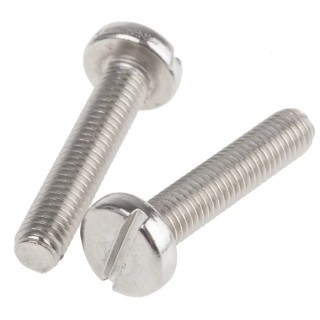 RS PRO Slot Pan Stainless Steel Machine Screw M5 25mm Plain Finish A2 Grade 189-484