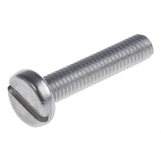 RS PRO Slot Pan Stainless Steel Machine Screw M6 Thread 30mm Length 189-557