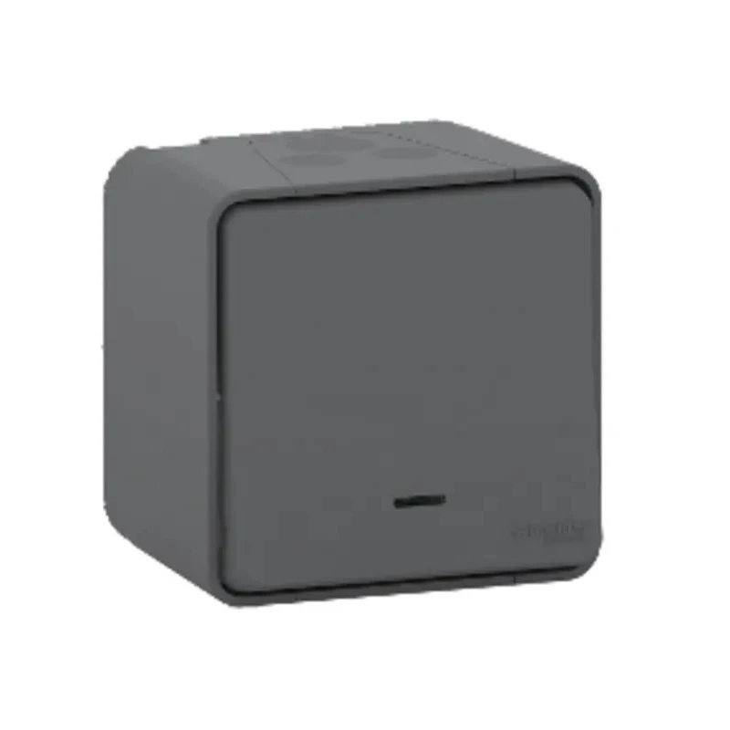 Schneider Electric Light Switch Surface 250V AC Rocker Actuator Grey Mureva Styl MUR35024