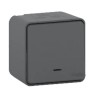 Schneider Electric Light Switch Surface 250V AC Rocker Actuator Grey Mureva Styl MUR35024