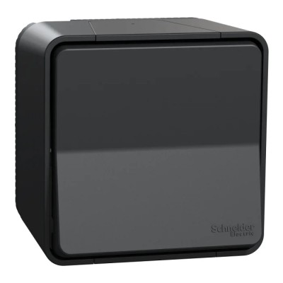 Schneider Electric Mureva Styl Series Light Switch, Silicone Polymer Push Button, Flush Surface Mount, 76 mm MUR35026