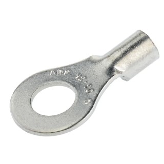 TE Connectivity STRATO-THERM Uninsulated Ring Terminal M6 Stud Size 12 AWG to 10 AWG Copper Nickel Plated 323063