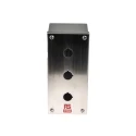 RS PRO Stainless Steel Push Button Enclosure 3 Hole 22 mm Diameter United Kingdom 100mm x 85mm x 220mm IP66 IP69K UL 161-1523