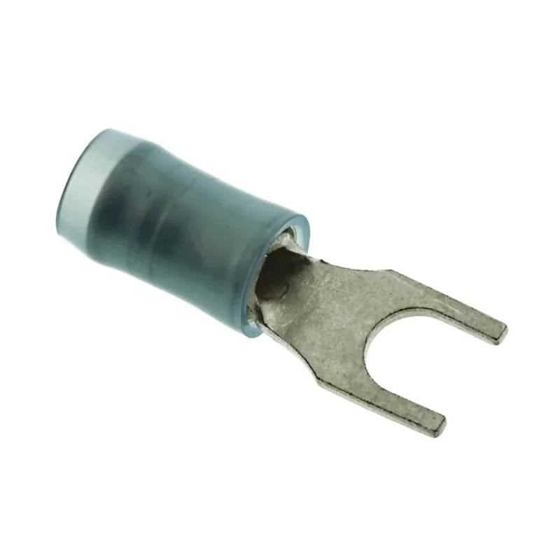 TE Connectivity PIDG Insulated Fork Terminal 16 AWG to 14 AWG M4 Stud Size Nylon Blue 130531