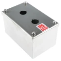 RS PRO Stainless Steel Push Button Enclosure 2 Hole 22 mm Diameter United Kingdom 100mm x 85mm x 160mm 161-1522