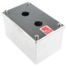 RS PRO Stainless Steel Push Button Enclosure 2 Hole 22 mm Diameter United Kingdom 100mm x 85mm x 160mm 161-1522