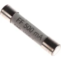RS PRO 500mA 1kV Multimeter Fuse 6.3 mm Diameter 32 mm Length 50kA Breaking Capacity 161-1530