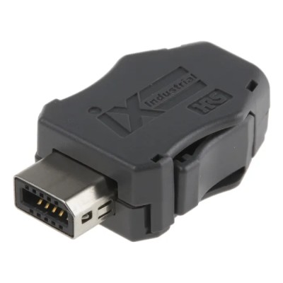 Hirose IX Industrial Series IX Industrial Connector Male Cable Shielded Straight 1 Port 10 Way IX40G-A-10S-CV(7.0)