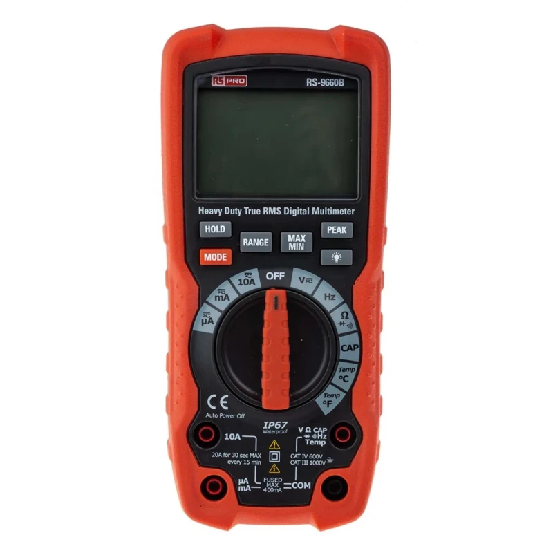 RS PRO Handheld Multimeter True RMS 10 A AC, 10 A DC, 1 kV AC RS-9660B
