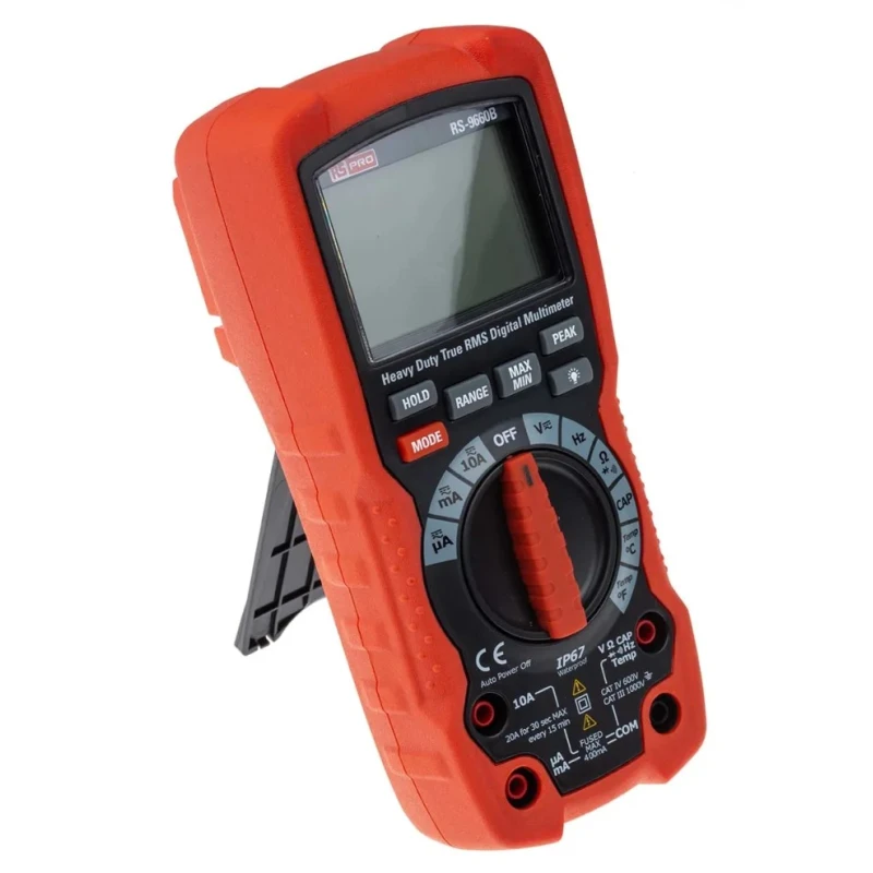 RS PRO Handheld Multimeter True RMS 10 A AC, 10 A DC, 1 kV AC RS-9660B