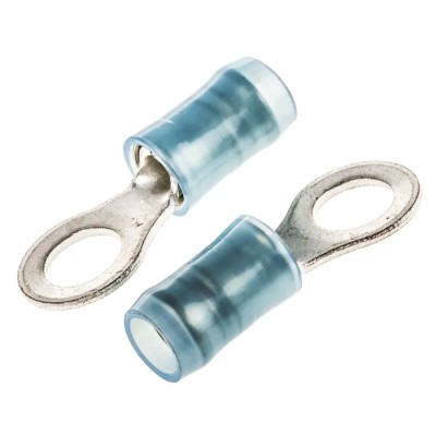 TE Connectivity PIDG Insulated Ring Terminal M5 Stud Size 16 AWG 14 AWG Wire Size Blue 130090