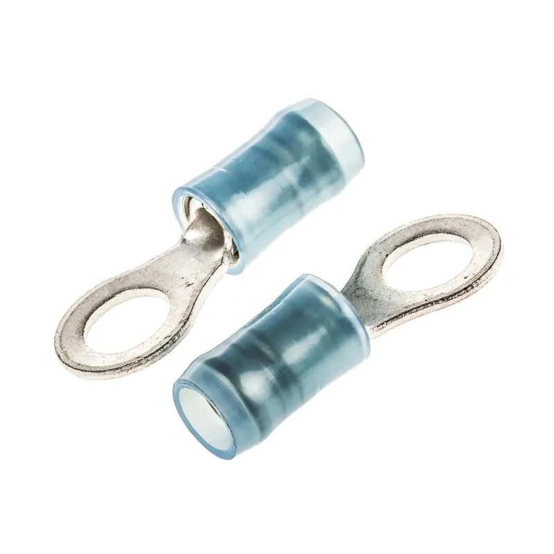 TE Connectivity PIDG Insulated Ring Terminal M5 Stud Size 16 AWG 14 AWG Wire Size Blue 130090