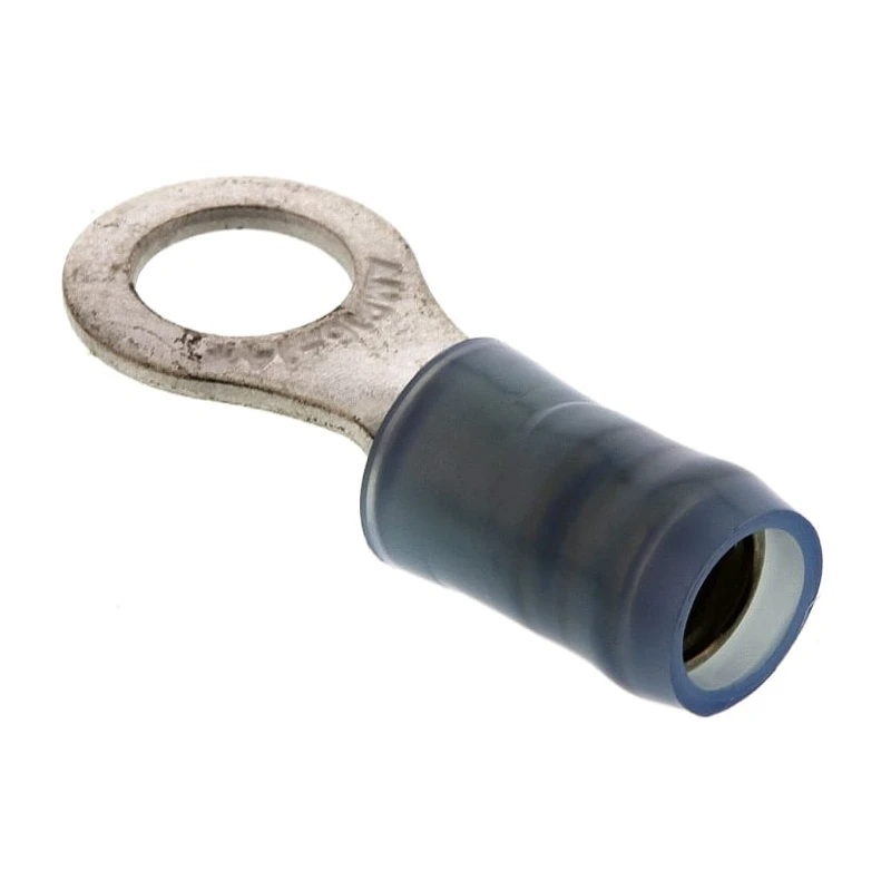 TE Connectivity PIDG Insulated Ring Terminal M5 Stud Size 16 AWG 14 AWG Wire Size Blue 130090