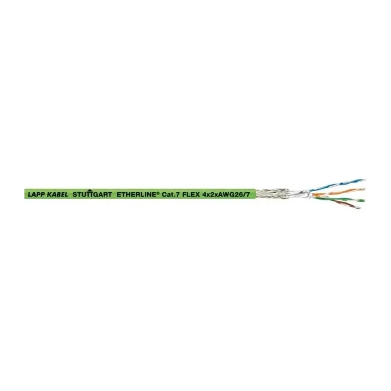 Lapp Cat7 Ethernet Cable 100 m Green Unterminated S/FTP Polyurethane 125V 