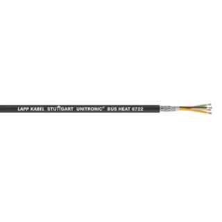 Phoenix Contact UNITRONIC BUS HEAT Data Cable 4 Cores 0.25 mm² CSA 24 AWG Screened 100 m Black Polyurethane Compound 2170385