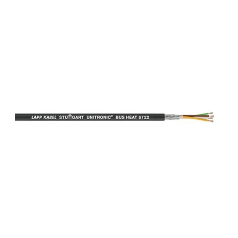 Phoenix Contact UNITRONIC BUS HEAT Data Cable 4 Cores 0.25 mm² CSA 24 AWG Screened 100 m Black Polyurethane Compound 2170385