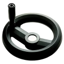 RS PRO Black Technopolymer Spoked Revolving Handle Hand Wheel 80 mm Diameter 161-1987