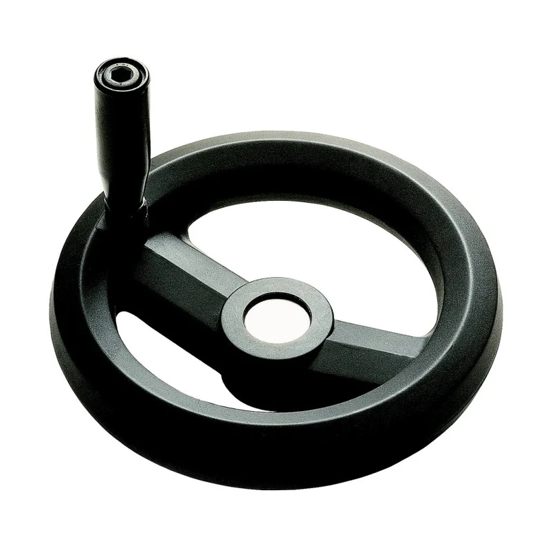 RS PRO Black Technopolymer Spoked Revolving Handle Hand Wheel 80 mm Diameter 161-1987