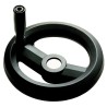 RS PRO Black Technopolymer Spoked Revolving Handle Hand Wheel 80 mm Diameter 161-1987