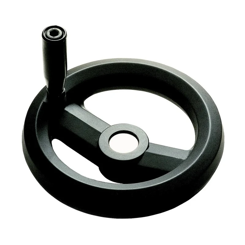 RS PRO Black Fibreglass Reinforced Technopolymer Spoked Revolving Handle Hand Wheel 100 mm Diameter 161-1988