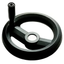 RS PRO Black Technopolymer Revolving Handle Two Spoke Hand Wheel 126 mm Diameter 161-1992