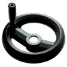 RS PRO Black Technopolymer Revolving Handle Two Spoke Hand Wheel 126 mm Diameter 161-1992