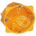 Legrand Batibox Yellow Plastic Back Box, NF Fixing Standard, /IP20/IP54 Rated, Flush and Surface Mount, 1 Gang 67x67x50 IP55