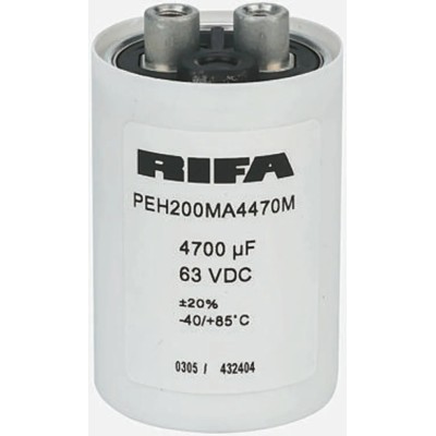 KEMET Aluminium Electrolytic Capacitor 0.1F 63V DC Polar Screw Mount PEH200MV6100MU2