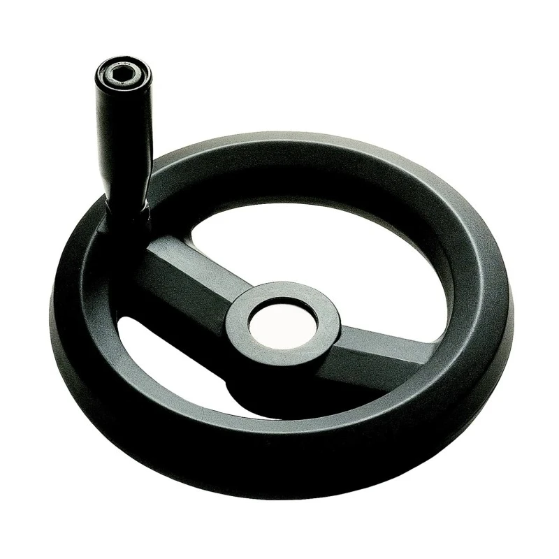 RS PRO Black Fibreglass Reinforced Technopolymer Hand Wheel, 160 mm Diameter 161-1997