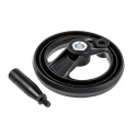 RS PRO Black Fibreglass Reinforced Technopolymer Hand Wheel, 160 mm Diameter 161-1997